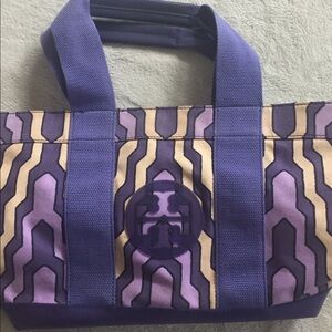 Tory Burch Purple and Tan Tote Bag FIRM!!